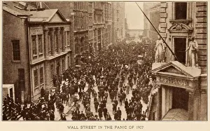 Failures: People fill Wall Street during the Panic of