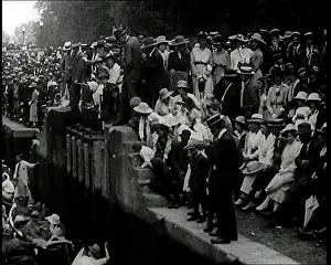British Pathé Ltd: People Watching Boaters At Boulter's Lock On