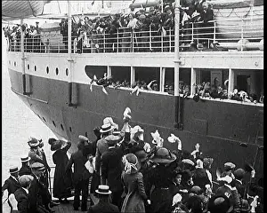 Decks: People Waving Dockside As the Royal Merchant