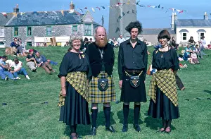 Sporrans: People wearing Cornish tartan, Cornwall