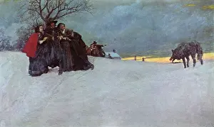 Terrified: People, Wolf and Snow