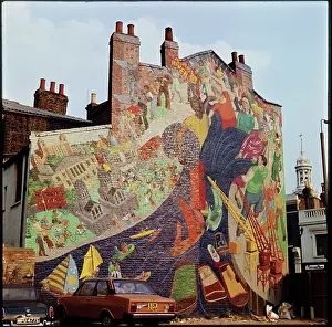 Mattock: People's River Mural, Creek Road, Greenwich, London