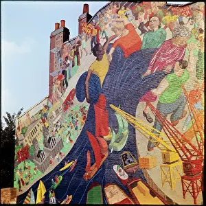 Mattock: People's River Mural, Creek Road, Greenwich, London