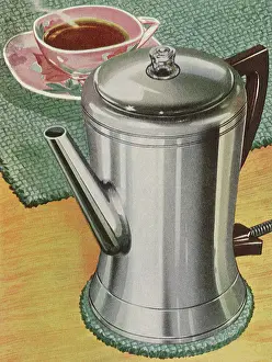 Coaster: Percolator and Coffee Cup