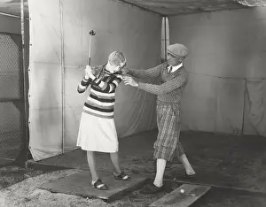 150724: Perfecting her golf swing