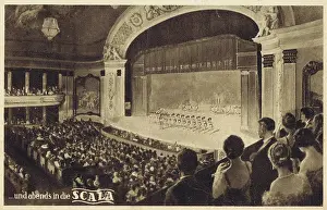 Berln: A performance on the stage of the Scala Theatre, Berlin, 192