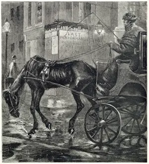 Hansom: Last Performance - Undernourished Horse 1873