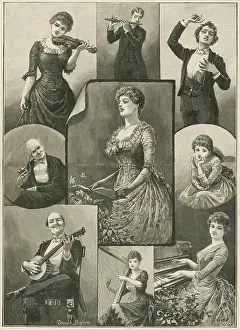 Flautist: Performers at an amateur concert