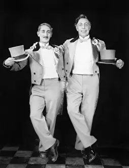 Thespians: Two performers posing after a dance