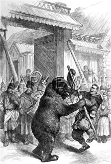 Antics: Performing Bear in a Russian Village 1877