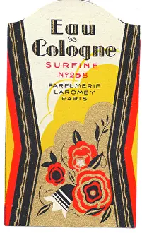 Parfumerie: Perfume label, Eau de Cologne Surfine
