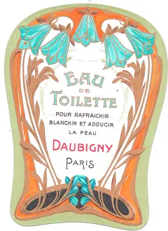 Daubigny: Perfume label, Eau de Toilette, Paris