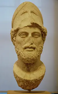 Lesbos: Pericles (h.495-429 BC). Athenian statesman. Marble bust. Co