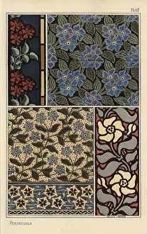 Grasset: Periwinkle in art nouveau patterns