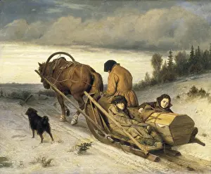 Ills: Perov, Vasily (1833-1882). Seeing-off of the