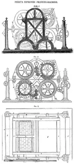 Diagrams: Perry's Improved Printing Machine