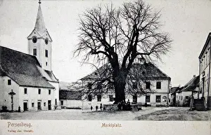 Christl: Persenbeug. Marketplace. About 1905. Collotype