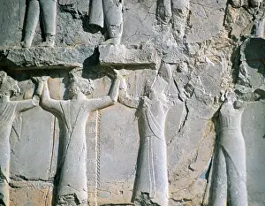 Persia: Persepolis (Takht-e-Jamshid). Throne Hall. Relief depicting