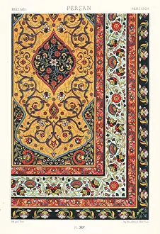 Arabesque: Persian art: embroidered carpet