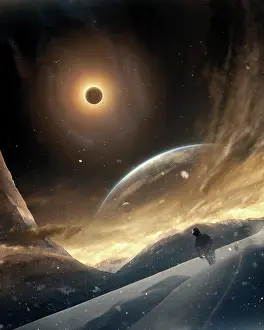 Loneliness: Two persons trying to find their way on an unknown alien ?
