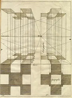 1751: Perspective drawing of checker pattern tile