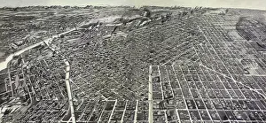 Denver: Perspective Map of the City of Denver, Colorado 1889