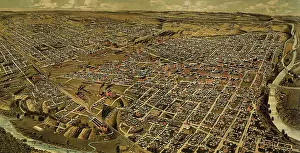 Wellge: Perspective Map of Fort Worth, Texas 1891