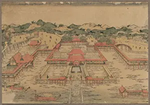 Itsukushima: A perspective picture of Itsukushima Shrine