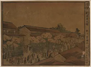 Yoshiwara: Perspective print of the new yoshiwara