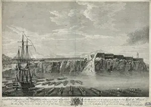 Breach: Perspective view of entring the breach of the Moro Castle, b