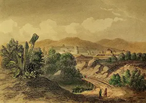 Colonies: Peru. Cusco. Founded by Francisco PIzarro. Engraving, 1850