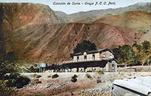 Ferro: Peru - Railway Station at Surco