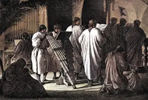 Panpipes: Peruvian music: mass accompanied by native instruments