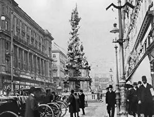Horse Drawn: The Pestsaeule (Plague Column) in Vienna, 1909