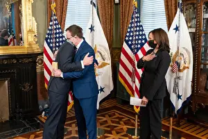 The Everett Collection: Pete Buttigieg embraces his husband, Chasten Buttigieg