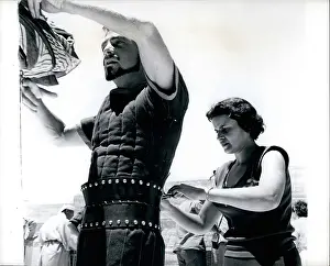 Widowed: Peter Arne, actor, with Masada Wilmot, costume assistant