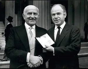 O.b.e: Peter Brook, RSC Director, OBE, with father