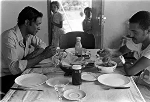 Coloureds: Peter Eksteen at breakfast with Preston Nunn. In the