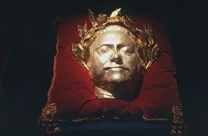 Peter the Great, death mask in gold and silver