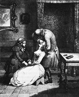 Romanov: Peter the Great extracting a tooth, around 1700