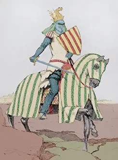 Corsica: Peter IV of Aragon (1319-1387). Engraving. Later colouration