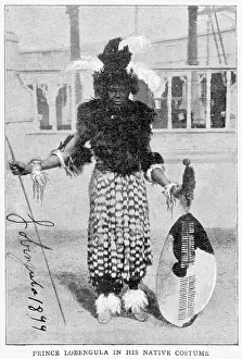 Scandal: Peter Lobengula in his native costume