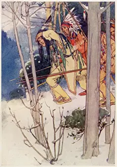 Crept: Peter Pan, the Indians crept silently up