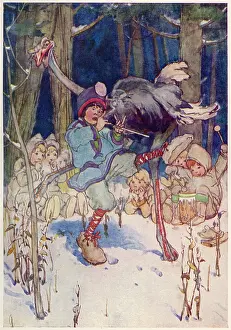 Whistle: Peter Pan, Lost Boys with an ostrich