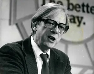 Liberals: Peter Shore, Labour politician, at press conference, London