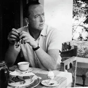 Biscuits: Peter Thorneycroft eating grapes