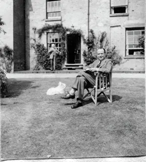 Thorneycroft: Peter Thorneycroft in garden at Oaklands