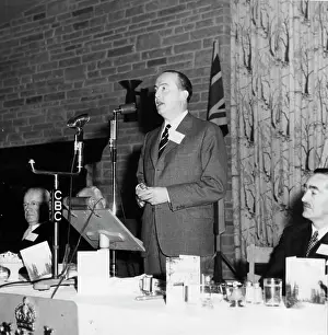 Rockies: Peter Thorneycroft giving a speech, Rockies, Canada