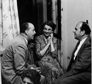 Informal: Peter Thorneycroft, Marjorie Scaretti and Robert Morley