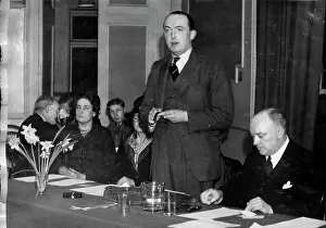 Thorneycroft: Peter Thorneycroft speaking at adoption meeting